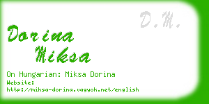 dorina miksa business card